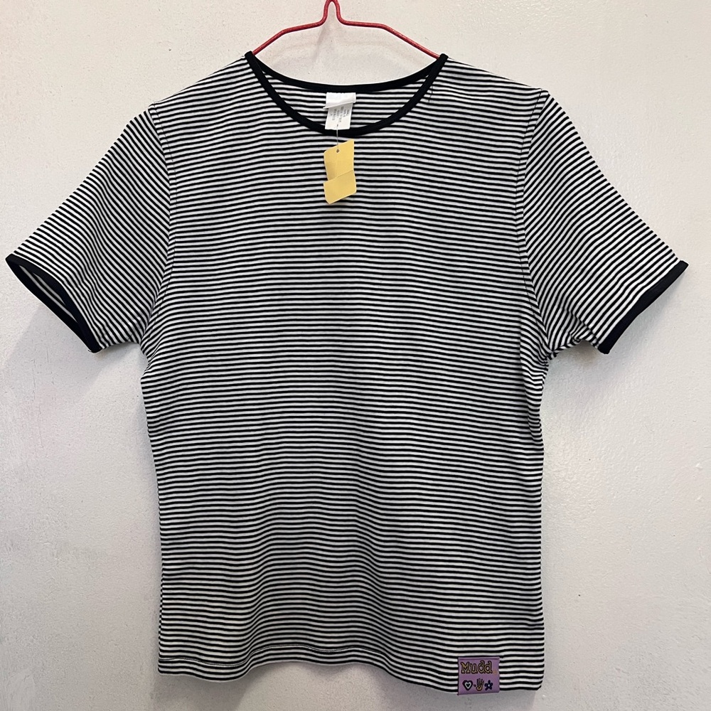 Mudd Kids Striped Black and White Tee